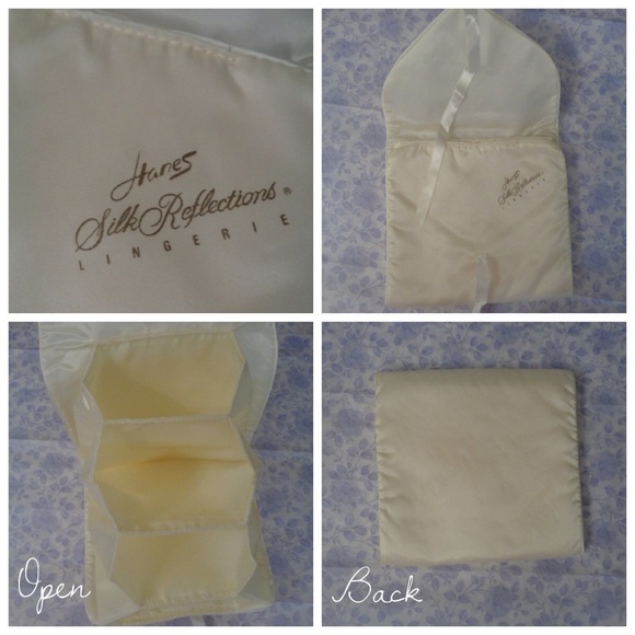 HANES Silk Reflections Lingerie Holder Travel Bag Pocket Keep Safe Vintage - Picture 2 of 4